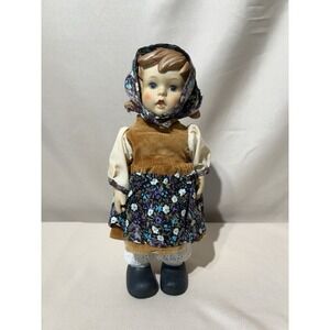 Hummel Gretel Doll by Oumlet, 10" tall, Original Clothes, Hand Painted, Vintage